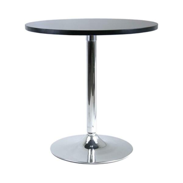 Doba-Bnt 29 Inch Round Dining Table with Metal Leg - Black SA143733